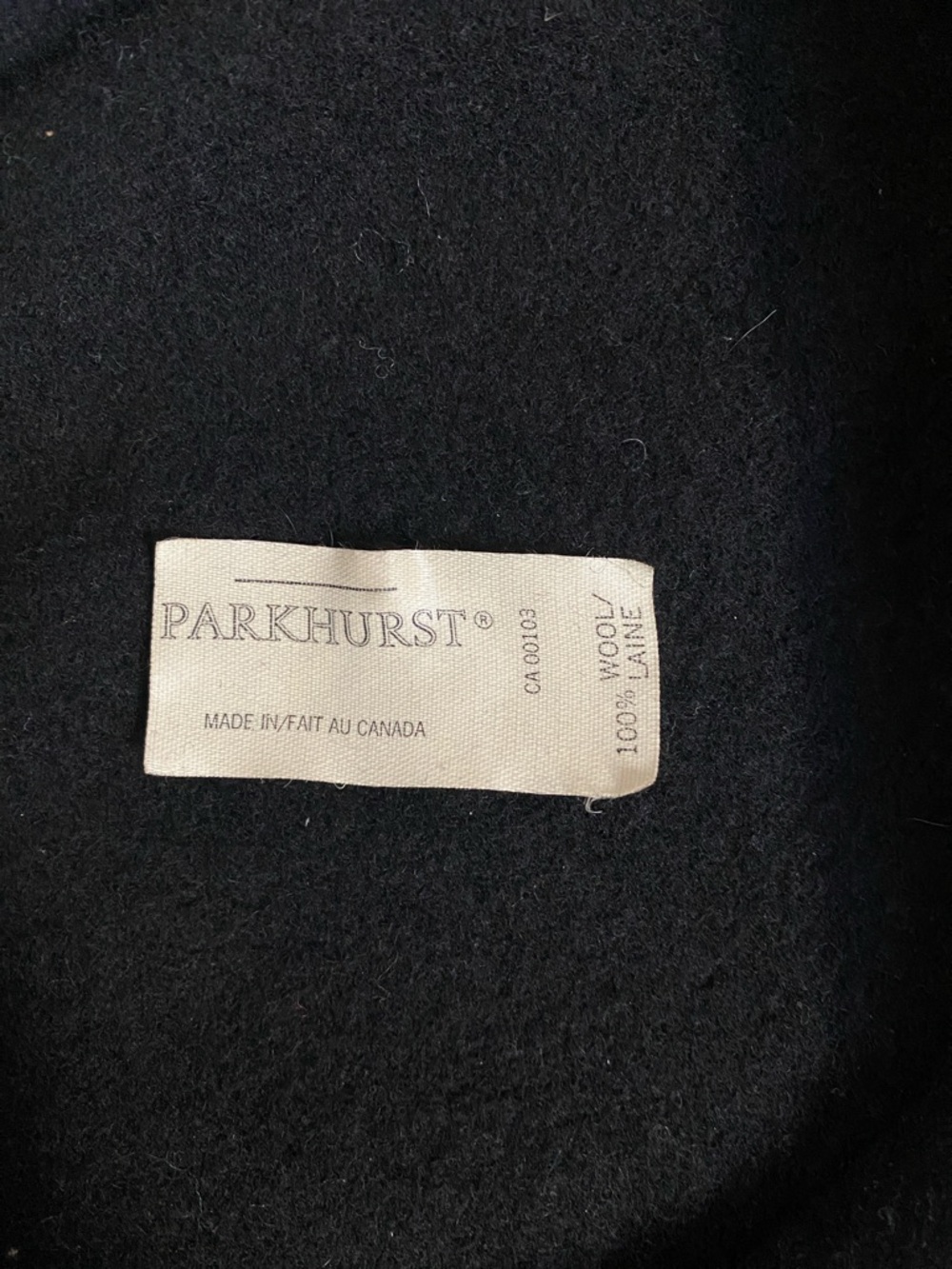 VTG 90’s Parkhurst Canada  Black Wool Beret Hat - Picture 10 of 10